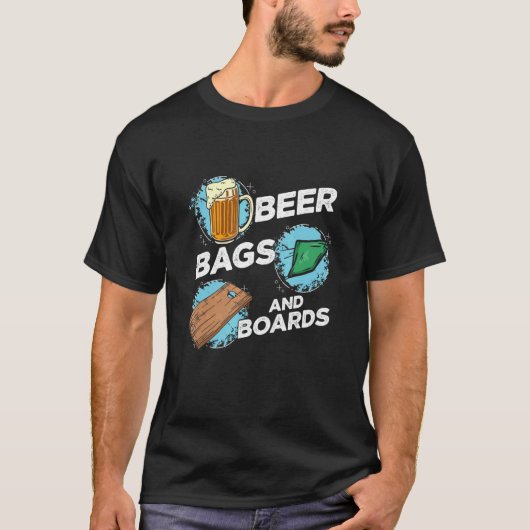 T-shirt Beer Bags And Boards Bean Bags Toss Cornhole (Devant)