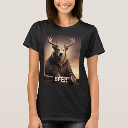 T-shirt Beer Bear Deer (Devant)