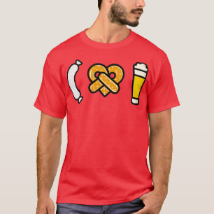 T-shirt Beer bretzel Weisswurst I love Weizen Bavarois