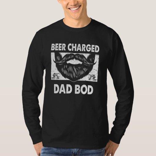 T-shirt Beer Charged Dad Bod  Beer  Humor Drinker Daddy (Devant)