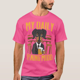 T-shirt Beer Drinker Daily Evening Mood Dachshund Beer Gla