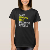 T-shirt Beer drinker I like Beer & Running Laufen Runner   (Devant)
