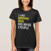 T-shirt Beer drinker I like Beer & Running Laufen Runner (Devant)