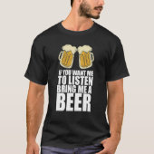 T-shirt Beer for men Drinker Beer (Devant)