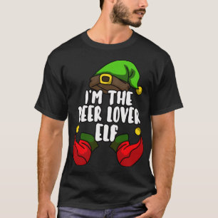 T-shirt Beer Lover Elf Correspondant Famille de Noël Paj