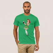 T-shirt Beer Loving Irish Pin Up (Devant entier)