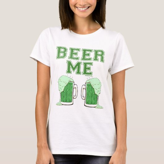 T-shirt Beer Me 2 Bières vertes (Devant)