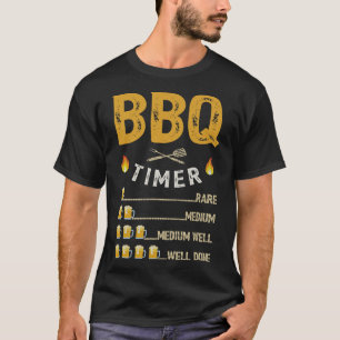 T-shirt Beer Mens BBQ Timer Barbecue Funny Grill Grill