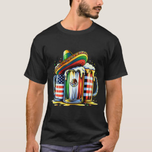 T-shirt Beer Mexican Usa Drapeau Cinco De Mayo Boisson Par