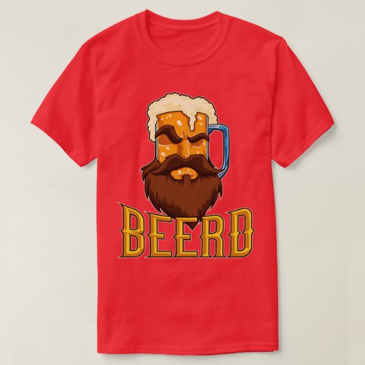 T-shirt Beer Mug Beerd Beer Lover (Design devant)