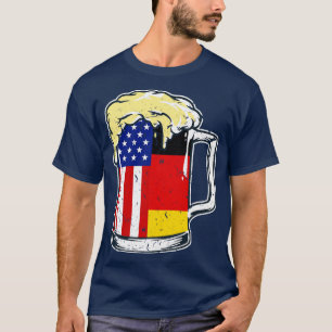 T-shirt Beer Mug Fier drapeau allemand américain Allemagne