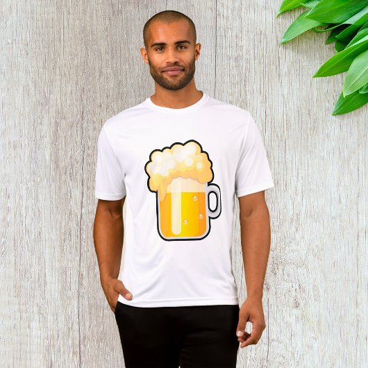 T-shirt Beer Mug with Frothy Foam