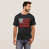 T-shirt Beer Pong American Flag (Devant entier)