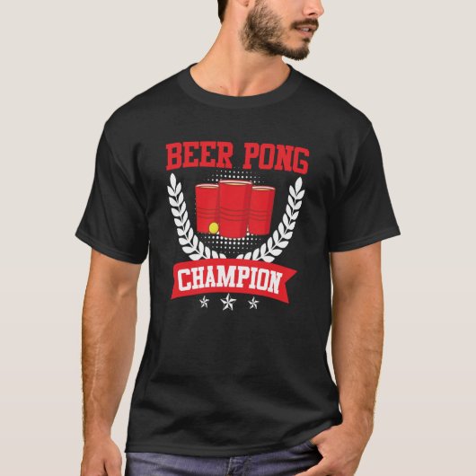 T-shirt Beer Pong Champion Beer Pong Party Beer Pong (Devant)
