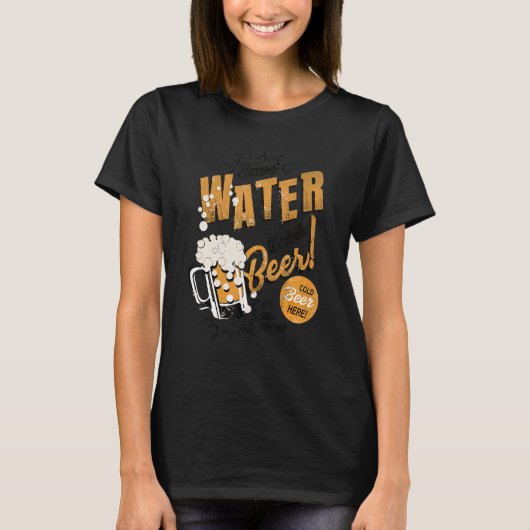 T-shirt Beer  Save Water Drink Beer It's Good For You (Devant)
