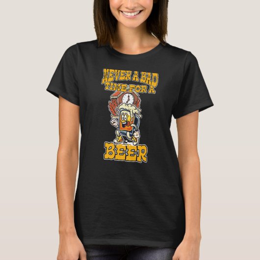 T-shirt Beer Time Fun Bar Party Tipsy Drunk Malt Barn Rum (Devant)