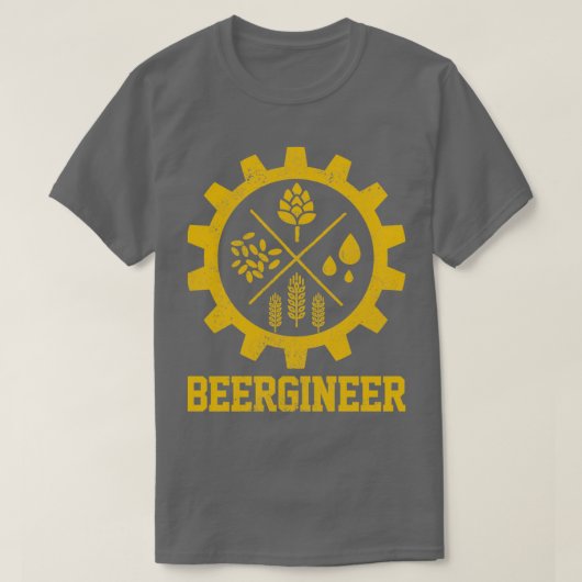 T-shirt Beergineer Homebrew Home Craft Brasserie Brasseur (Design devant)
