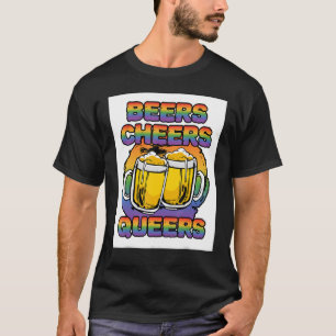T-shirt Beers Cheers Queers Bisexual Transgender Love Lgbt