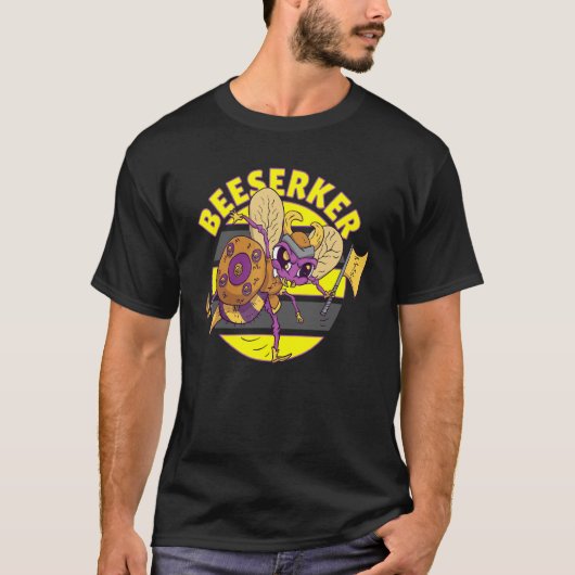 T-shirt Beeserker Bees Mead Honey Vin (Devant)