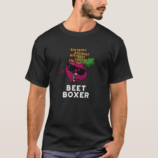 T-shirt Beet Boxer Funny Beet Pun Dark BG (Devant)