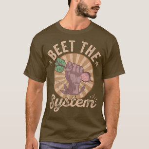 T-shirt Beet System Vegan Vegetarian Beet Vegetabl