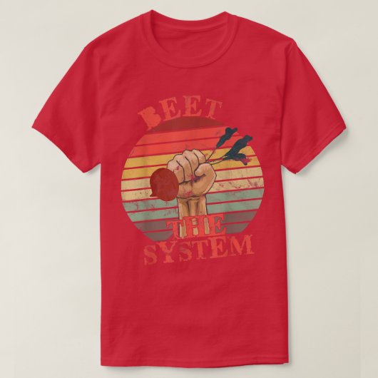 T-shirt Beet System Vegan Vegetarian Beet Vegetabl (Design devant)