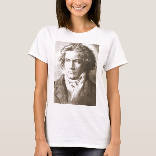 T-shirt Beethoven À Sepia (Devant)