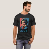 T-shirt Beethoven drôle bruyant (Devant entier)