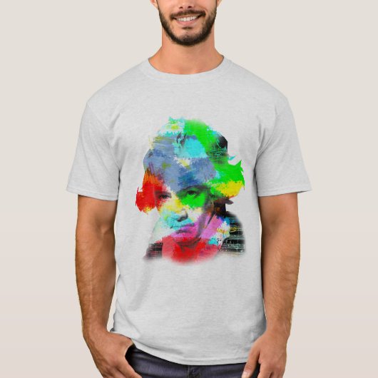 T-shirt Beethoven en couleurs (Devant)