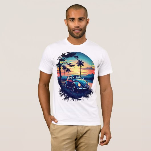 T-shirt Beetle rétro (Devant entier)