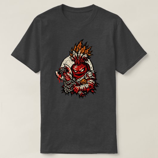 T-shirt Beetroot Berserker Halloween — Dark Warrior Retro  (Design devant)