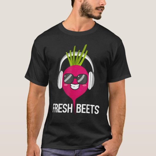 T-shirt Beets fraîches Cool Casques de betterave Lunettes (Devant)