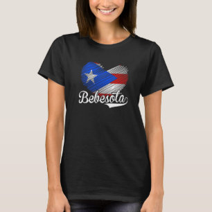 T-shirt Beexcitta Puerto RIcan Drapeau Coeur Jefa Vintage