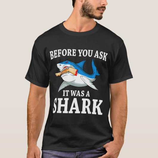 T-shirt Before You Ask It Was A Shark Leg Amputee Amputati (Devant)