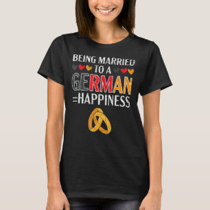T-shirt Beg Married To A German Husband Wife Germany Fla