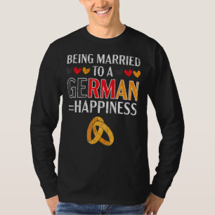 T-shirt Beg Married To A German Husband Wife Germany Fla