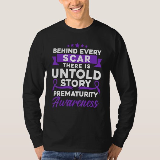 T-shirt Behind Every Scar Prematurity Awareness 1 (Devant)