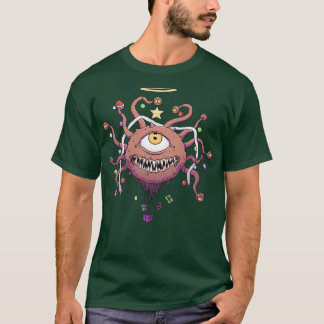 T-shirt Beholder Christmas Tree Monster Dungeons et Drago