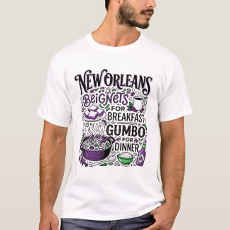 T-shirt bEIGNETS dE lA nOuVELLE-ORLéANS pOUr lE pETIT-déJE