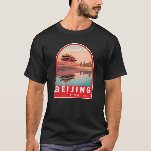 T-shirt Beijing China Travel Art Emblem (Devant)