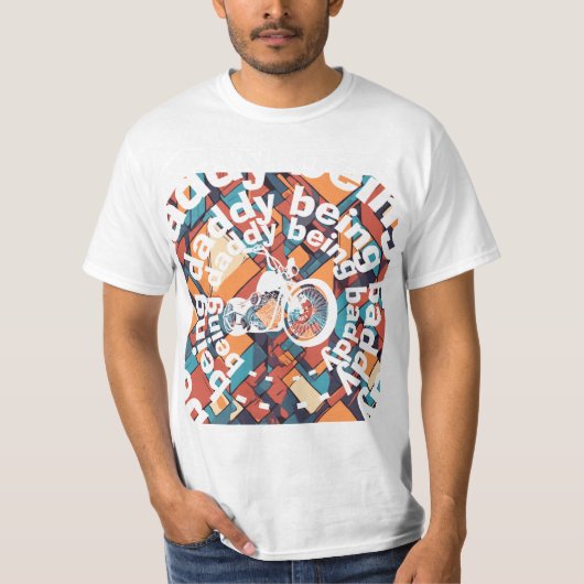 T-shirt "Being Daddy Being Baddy" Chopper Daddy Géométriqu (Devant)