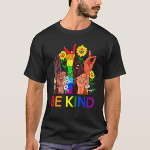 T-shirt Bekind Lgbtq Blm Égalité Droits de l'Homme Lutte C