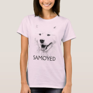 T-shirt Bel art de chien de Samoyed