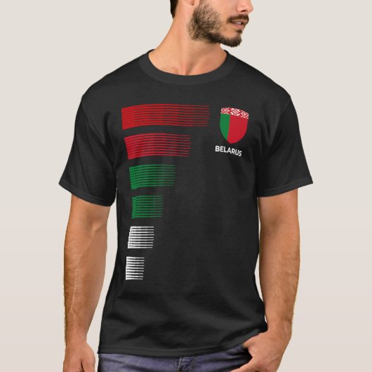 T-shirt Belarus Flag Emblem Patriotic Belarusian National (Devant)