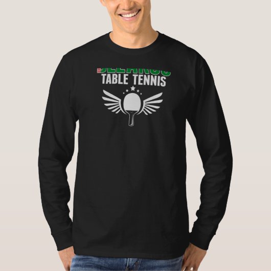 T-shirt Belarus Table Tennis Support Belarusian Ping Pong (Devant)
