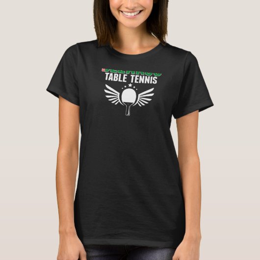 T-shirt Belarus Table Tennis Support Belarusian Ping Pong (Devant)