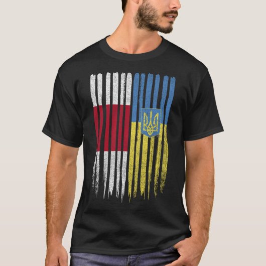 T-shirt Belarus Ukraine Belarusian Ukrainian Flag (Devant)