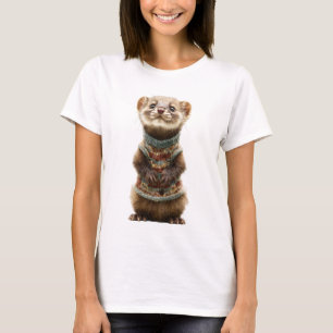 T-shirt Belette adorable portant un pull tricoté