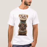 Belette adorable portant un pull tricoté