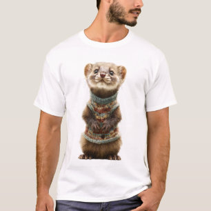 T-shirt Belette adorable portant un pull tricoté